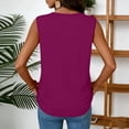 thumbnail image 5 of Womens Summer Tops Henley Shirt, Sleeveless Shirts for Women Casual Button Down Crewneck Tank Top Mothers Gifts, 5 of 5
