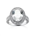 thumbnail image 2 of 3ct Oval Cut Clear Cz Gift Band Women/Men's 925 Silver Engagement Ring Size 6-10, 2 of 5