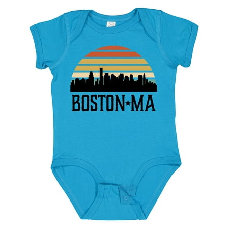 

Inktastic Boston Massachusetts Skyline Sunset Gift Baby Boy or Baby Girl Bodysuit
