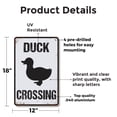 thumbnail image 2 of Duck Duckling Crossing 12 Inch x 18 Inch Novelty Aluminum Metal Sign Waddle On Give Way Durable Weatherproof Perfect for Ponds Parks Backyards Fun Gift for Bird Lovers Nature Fans, 2 of 6