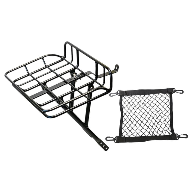 Almencla Bicycle Cargo Rack Easy Installation Accessories Bicycle Basket for Dahon D7 Black