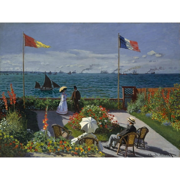 Art.com Garden at Sainte-Adresse, 1867 Giclee Print by Claude Monet, 16" x 12"
