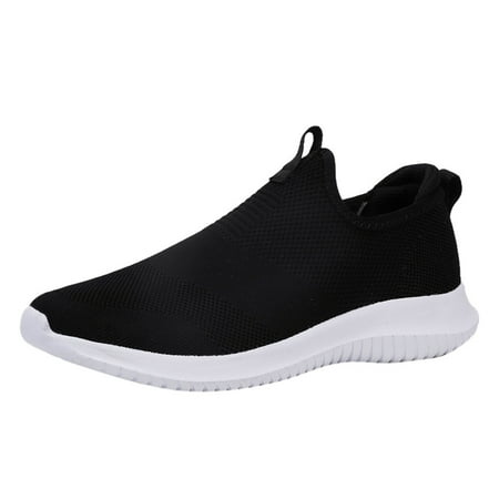 

Yoslce Mens Shoes Couple Woven Breathable Casual Shoes Ultra Light Hollow Soft Bottom Mesh Shoes Mens Shoes Black 44