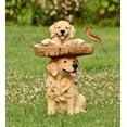 thumbnail image 2 of Plow & Hearth Playful Puppies Birdbath, 2 of 8