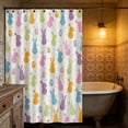 thumbnail image 5 of Easter Themed Waterproof Shower Curtain with Bunny and Egg Pattern, Polyester Bathroom Decor with Mould Resistant Coating, Decorative Fabric Curtain(B), 5 of 6