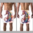 thumbnail image 3 of luoweisi Men's Beach Shorts Quick Dry Swim Trunks with Mesh Lining Seahorse L, 3 of 5