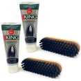 thumbnail image 3 of 2 Sets Shoe Boot Polish Shine Wooden Brush Kit Leather Cream 75mL Finish Black, 3 of 6
