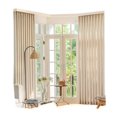 thumbnail image 4 of Japanese Cotton Linen Thick Beige Blackout Window Curtains for Living Room Bedroom Dining Decor White Tulle Elegant Custom Decor, 4 of 5