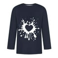 thumbnail image 5 of HaoXianJian Mens Love Heart Raglans T-Shirts Casual Long Sleeve Valentine's Day Graphic Tees Tops Plus Size 2X 3X 5X, 5 of 5