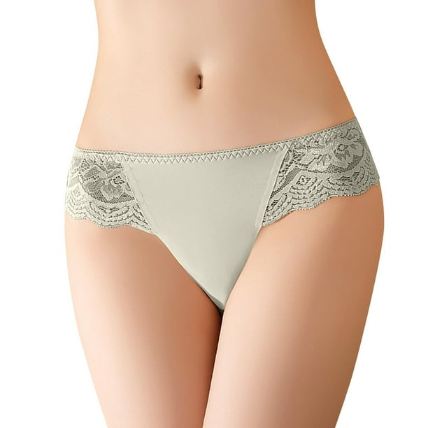 Gibobby Ropa Interior para Mujer Tanga comoda para mujer seda hielo cintura sin costuras pantalones T bragas sexis Verdinegro L Bodega Aurrera en linea