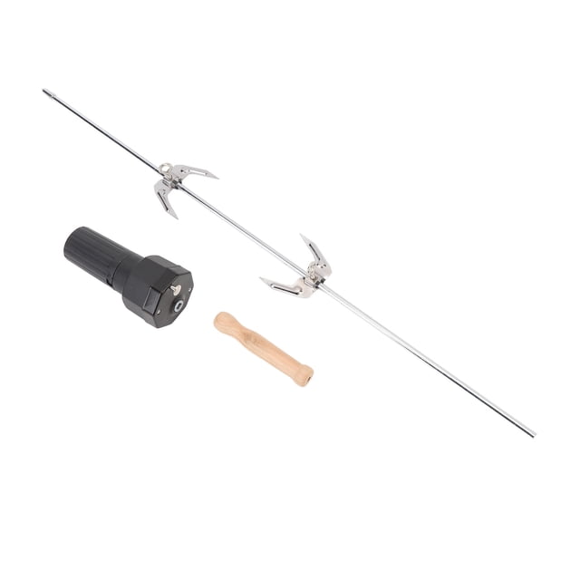 Kit De Asador Inalámbrico, Accesorio De Kit De Parrilla De Asador Automático, Potente, Alimentado Por Batería, Portátil De Bajo Ruido Con Motor Eléctrico Para Acampar,