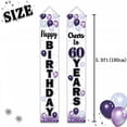 thumbnail image 3 of LASKYER Happy 60th Birthday Purple Door Banner - Cheers to Sixty Years Old Birthday Front Door Porch Sign Backdrop,60th Birthday Party Decorations., 3 of 3