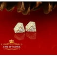thumbnail image 2 of King of Bling's 0.24ct Cubic Zirconia 925 Yellow Silver Women's & Men's Hip Hop Stud Earrings, 2 of 10