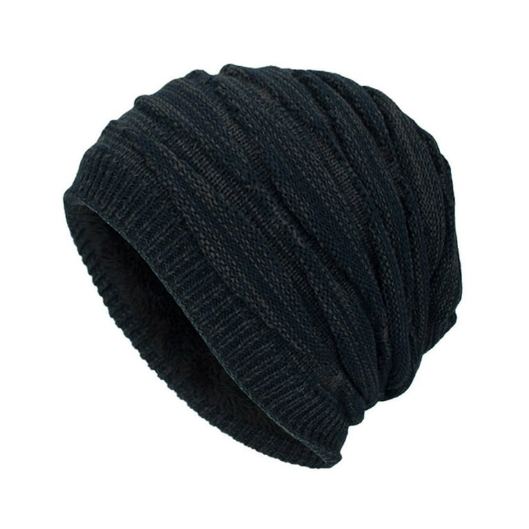 Black beanie hat best sale walmart