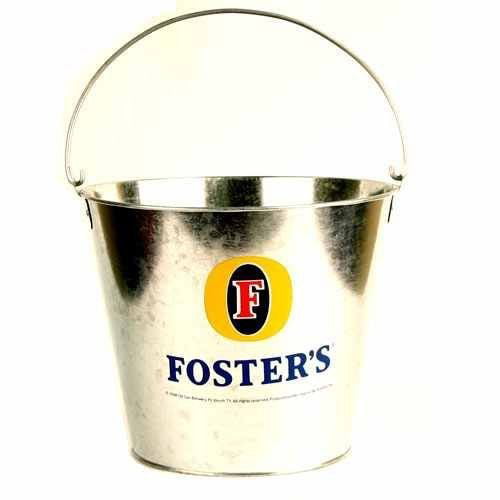 Fosters Lager Beer Bucket Galvanised Tin with Handle 
