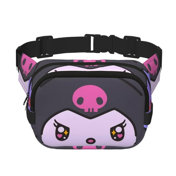Saiise Sanrio Print Fanny Pack Crossbody Bag for Women and Men, Belt Bag for Hiking Bum Bag with Adjustable Strap, Waist pack for Running Workout Sports Travel