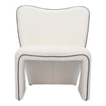 thumbnail image 3 of Novo Accent Chair Ivory Accent Chair, Modern Style, Electroplated stainless steel leg, Plywood, Indoor Living, 3 of 5