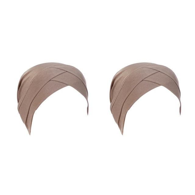 Gorros de turbante Minnieouse pañuelo elástico flexible a prueba de polvo Caqui 2piezas CBP497800