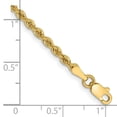 thumbnail image 2 of 10k Solid Yellow Gold 2.5mm Regular Rope Chain Anklet 10 Inch Anklet for Women and Men - 4.5 Grams, 2 of 2