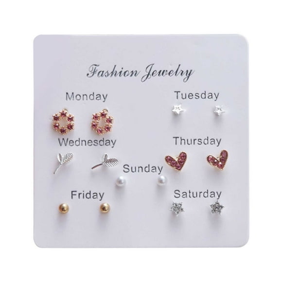 Hypoallergenic Earrings Wedding Earrings Jewelry for Brides 7 Pairs Earrings Sterling Stud Earrings Pearl Earrings for Women Wedding Gifts for Birthday Anniversary for Her Warehouse Sale Clearance