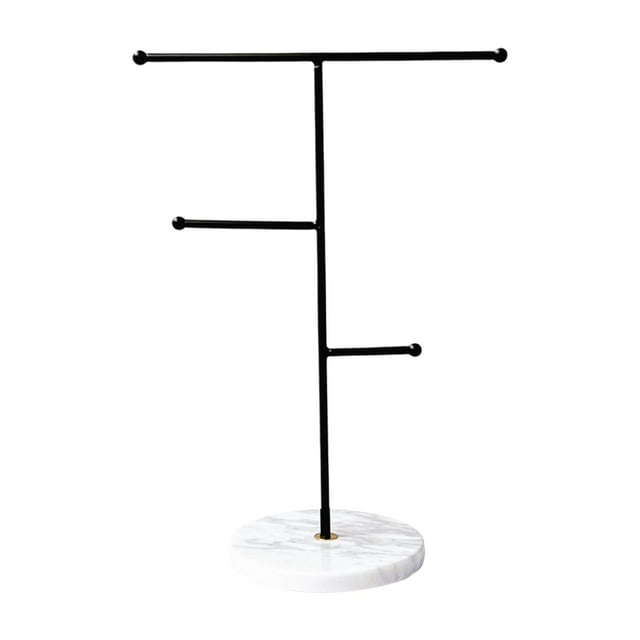 KLKCMS 3 Tier Metal Tabletop Bracelet and Necklace Jewelry Storage Display for Girl