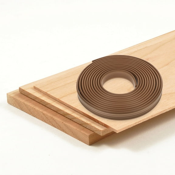 FONDOTIN Peel and Stick Trim Wall Molding Brown 1 Roll 196.85X1.18X0.20In