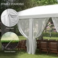 thumbnail image 6 of Homiyad 20' x 10' Outdoor Party Tent Gazebo Wedding Canopy with Removable Mesh Sidewalls, White, 6 of 8