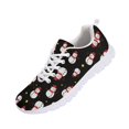 thumbnail image 5 of HELLHERO Lace-up Walking Sneakers for Jogging Training, Mesh Non-slip Sole Comfortable Running Shoes, Snowman Pattern, 5 of 11
