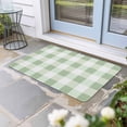 thumbnail image 2 of Sage Green Plaid Doormat Outdoor Entrance 24"x36", Spring Farmhouse Buffalo Checkered Absorb Moisture Dirt Door Mats, Non-Slip Rubber Backing Floor Mats Indoor, Low-Profile Front Door Rugs, 2 of 9