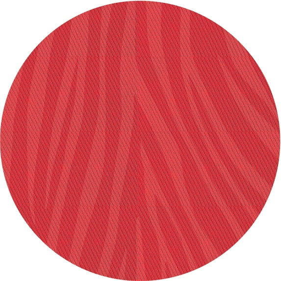 Ahgly Company Machine Washable Indoor Round Transitional Red Area Rugs, 5' Round