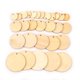 thumbnail image 2 of 50 Uds. Discos redondos de madera con agujeros, rodajas de madera Natural preperforadas sin terminar, manualidades DIY, centros de mesa, adornos navideños de madera, 2 of 4