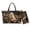 Black and Brown - Horse Flower, variant on Dachshund Dog Print Handbag and Wallet Set PU Leather Tote Bag Purse with Matching Wallet Top Handle Satchel Shoulder Handbag for Daily Use