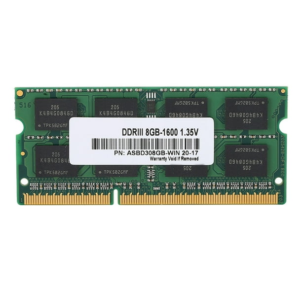 Pronombre Viaje Verde Laptop RAM, Laptop Memory RAM DDR3 1600MHZ With DRAM Chips For Laptop For  Computer - Walmart.com