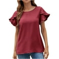 thumbnail image 2 of LADIGASU Women's Round Neck Solid Color Hollow Out Sunscreen Knitted Sweater Cover Up Sleeveless Top, 2 of 5