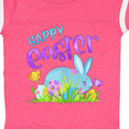 thumbnail image 4 of Inktastic Happy Easter Blue Bunny and Eggs in Grass Boys or Girls Baby Bodysuit, 4 of 5