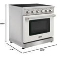 thumbnail image 3 of KOSTCH 36in Electric Range with 5 Elements Cooktop and 6.0 Cu.ft. Convection Oven in Stainless Steel, 3 of 11