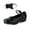 Black, variant on Girls Low Heel Tap Dance Shoes with Bow Little Kid Big Kid 4-12 Years Buckle Soft Sole Breathable Footwear
