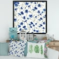 thumbnail image 3 of Designart 'Blue Wildflowers With Green Leaves On White' Traditional Framed Art Print, 3 of 4