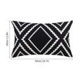 thumbnail image 3 of 11.8x 19.7 Inch Outdoor Waterproof Pillowcase Geometric Print Sofa Cushion Pillowcase A Piece Set Household Supplies Black, 3 of 5