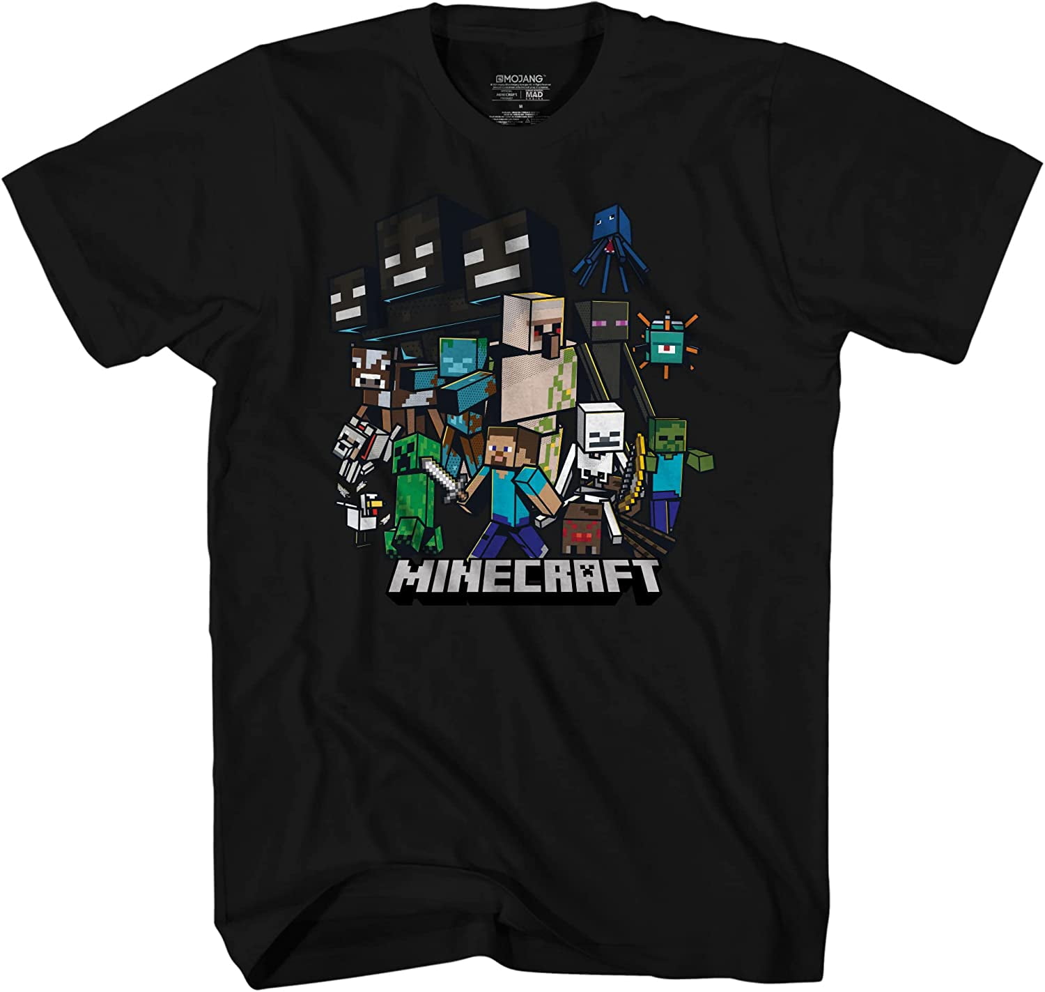 Minecraft Hostile Behavior Boss Mobs T-Shirts for Youth Kids 14-16 ...