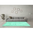 thumbnail image 3 of Ahgly Company Indoor Rectangle Abstract Turquoise Blue Contemporary Area Rugs, 5' x 8', 3 of 4