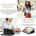 thumbnail image 4 of Nalacover Zipper Wallet Case for Google Pixel Fold with Wrist Hand Strap, Large Capacity Premium PU Leather Card Slots Holder Flip Kickstand Purse Cover for Google Pixel Fold, Black, 4 of 7