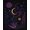 Purple, Pattern 9, variant on ODIKA 8'x10' Washable Area Rug Non-Shedding, Easy Care, Dark Purple Gold Celestial Design Mystical Moon and Starry Night Motif for King Size Bedroom Under Bed, Master Suite