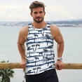 thumbnail image 6 of Rateoe Retro Coconut Tree Pattern Sleeveless Gym Shirt Muscle Tee Breathable Workout Shirt Slim-Fit Tank Quick Dry Fit Muscle Tank Top Bodybuilding Sleeveless T Shirt-XX-Large, 6 of 7