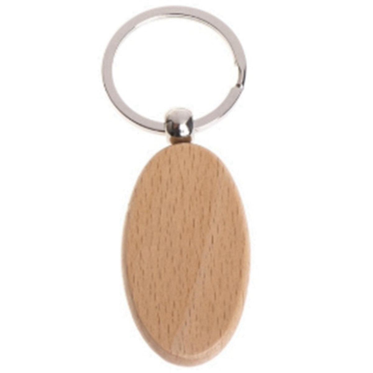 500Pcs Blank Oval Ellipse Wooden Key Chain DIY Promotion Keychain Pendant Keyring Tags Promotional Gifts