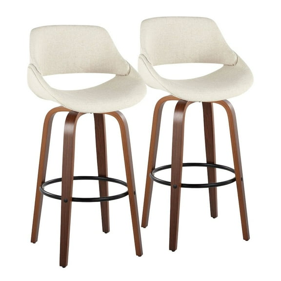LumiSource Fabrico 30" Fixed-Height Barstool - Set of 2