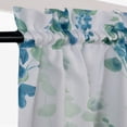 thumbnail image 3 of Kitchen Valance & Tier Curtain Set, Light Filtering Curtains, Floral White/Blue, 3 of 4