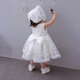thumbnail image 4 of BemeyourBBs Baptism Dresses For Baby Girls Christening Dress Outfit White Lace Baby Blessing Dress Tulle Tutu Formal Dress and Cardigan Coat Set Bonnet Hat 3pcs Wedding Pageant Princess Dress, 4 of 10