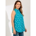 thumbnail image 3 of Roaman's Women's Plus Size Kate Sleeveless Shirt, 3 of 4