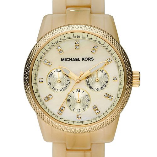 Mother of Pearl Gold Tone Watch 